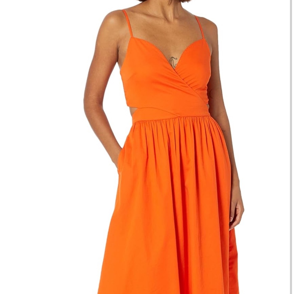 The Drop Orange Midi Dress